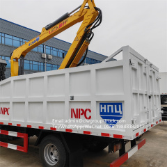 Isuzu knuckle boom truck mounted folding arm 4 tons dump truck,Chengli Special Automobile Co.,Ltd,Isuzu 4m tipper box knuckle boom 4tons knuckle dump truck crane