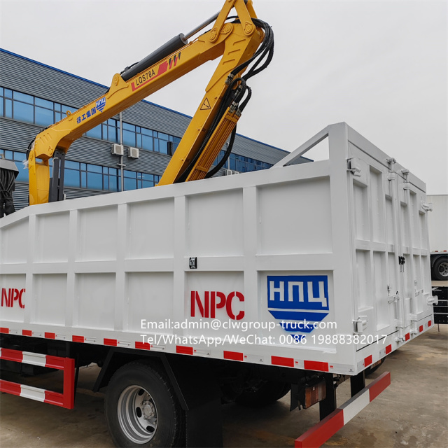 Isuzu knuckle boom truck mounted folding arm 4 tons dump truck,Chengli Special Automobile Co.,Ltd,Isuzu 4m tipper box knuckle boom 4tons knuckle dump truck crane