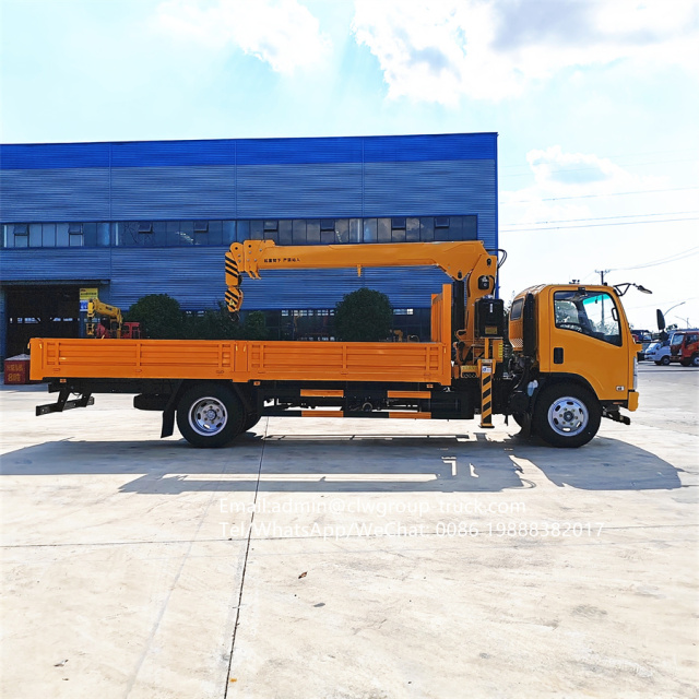 Isuzu new 4tons 5 tons telescopic boom truck mounted crane price,Chengli Special Automobile Co.,Ltd,Isuzu 4x2 4x4 hydraulic auger telescopic boom truck crane 5 tons