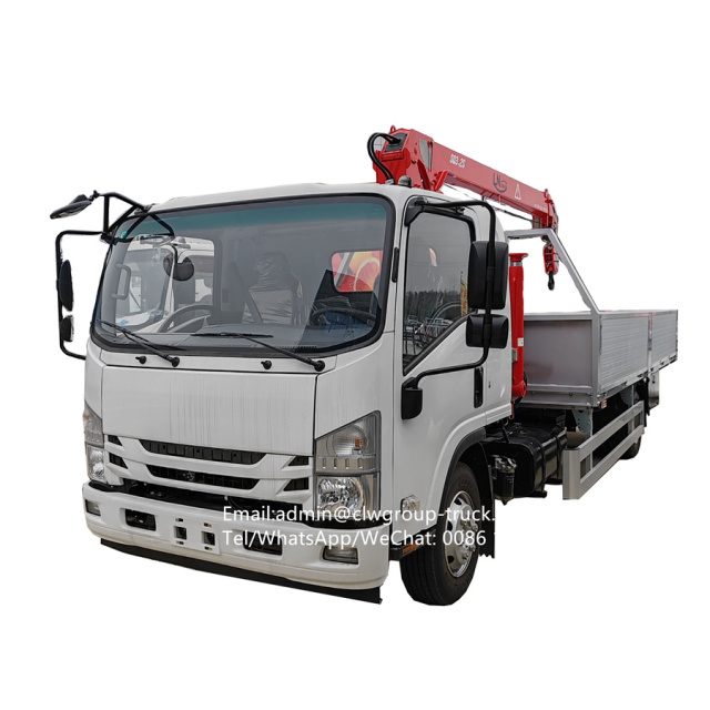 Isuzu aluminum alloy lorry box cargo truck with crane telescopic boom 4 ton,Chengli Special Automobile Co.,Ltd,Isuzu aluminum alloy lorry box cargo truck crane telescopic boom 4tons