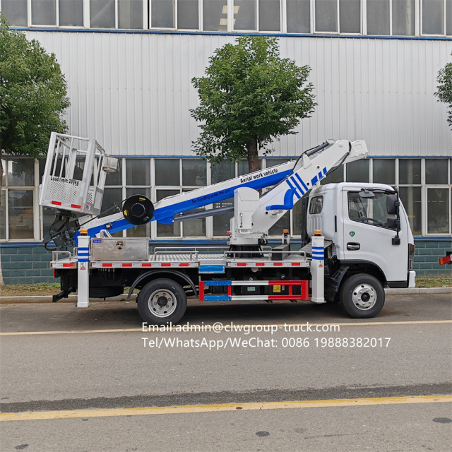 Dongfeng 18m 22m 30m 33m bucket lift boom mounted on truck platform,Chengli Special Automobile Co.,Ltd,Dfac aerial work platform insulated boom bucket ladder aerial truck