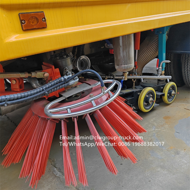 Dongfeng 120hp 6m3 vacuum cleaner price of road sweeper,Chengli Special Automobile Co.,Ltd,Dongfeng flushing high pressure washer cleaning street sweeper vehicle