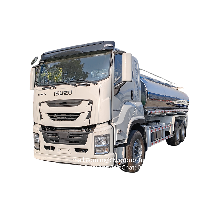 Isuzu 6x4 10 wheeler stainless steel fresh milk transport truck 20tons,Chengli Special Automobile Co.,Ltd,Isuzu 6x4  18m3 20m3 25m3  stainless steel truck mount milk tank