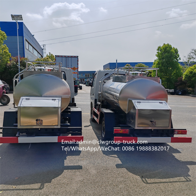 Foton mini gasoline 2000l 3000l small milk storage delivery truck,Chengli Special Automobile Co.,Ltd,Foton 2000l 3000l liquid food transport dairy milk truck capacity