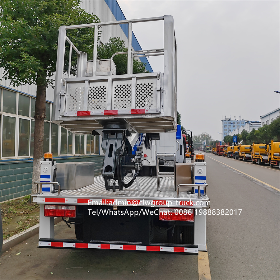 Dongfeng 18m 22m 30m 33m bucket lift boom mounted on truck platform,Chengli Special Automobile Co.,Ltd,Dfac aerial work platform insulated boom bucket ladder aerial truck