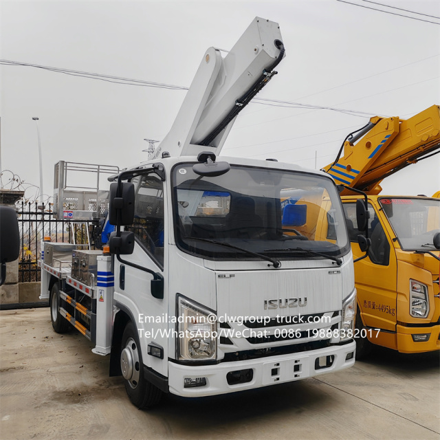 Isuzu 17.5m 21m 23m mobile hydraulic lift beam lifter cherry picker truck,Chengli Special Automobile Co.,Ltd,Isuzu high altitude bucket beam lifter aerial manlift truck for sale