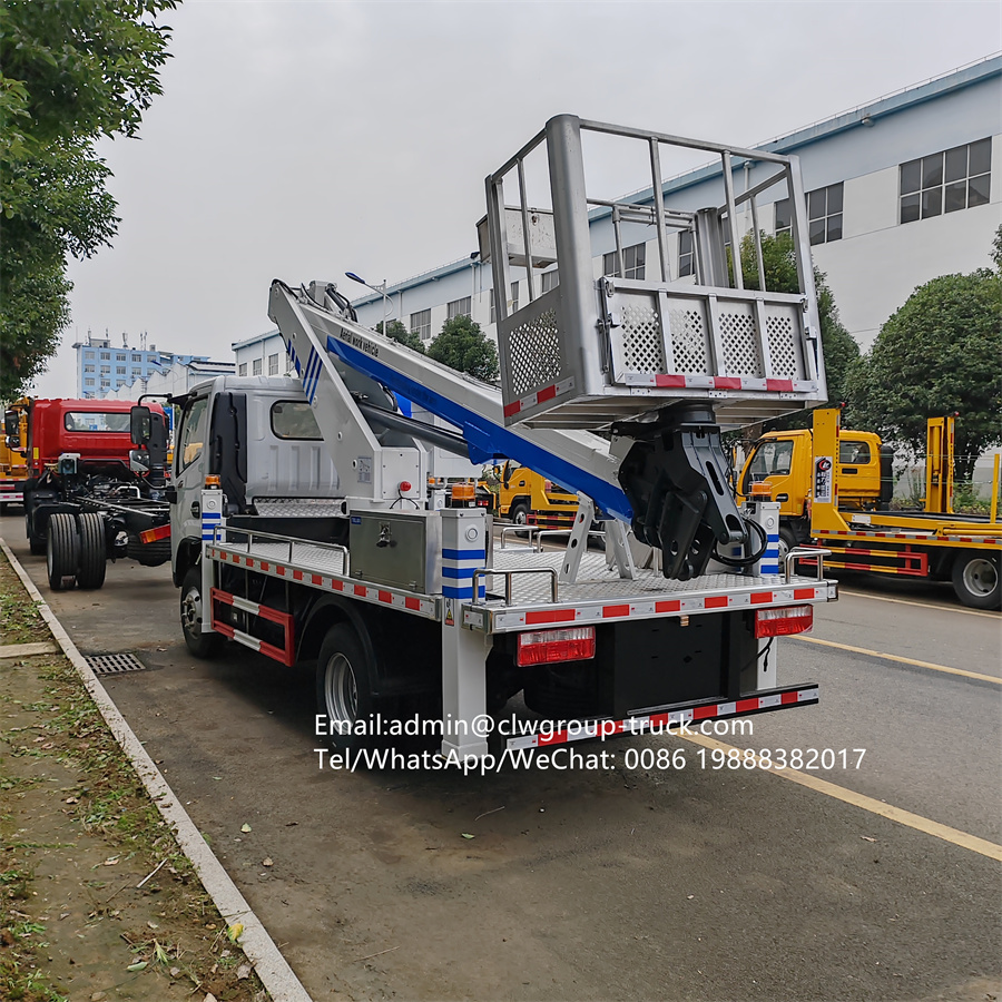 Dongfeng 18m 22m 30m 33m bucket lift boom mounted on truck platform,Chengli Special Automobile Co.,Ltd,Dfac aerial work platform insulated boom bucket ladder aerial truck