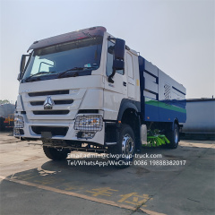 Sinotruk 12 cubic meters broom sweeper street cleaning truck,Chengli Special Automobile Co.,Ltd,Sinotruk debris collection pavement washer road broom sweeper truck