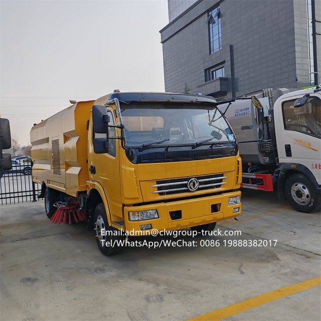 Dongfeng 120hp 6m3 vacuum cleaner price of road sweeper,Chengli Special Automobile Co.,Ltd,Dongfeng flushing high pressure washer cleaning street sweeper vehicle