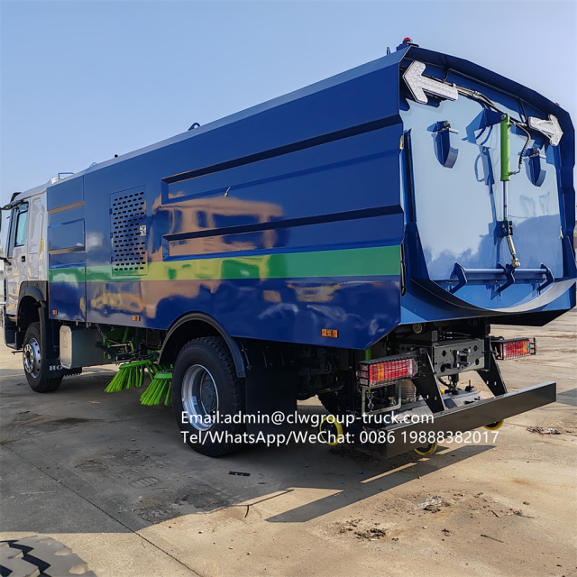 Sinotruk 12 cubic meters broom sweeper street cleaning truck,Chengli Special Automobile Co.,Ltd,Sinotruk debris collection pavement washer road broom sweeper truck