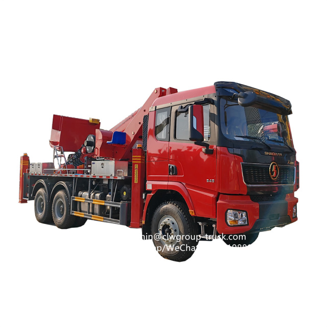 Shacman 6x4 10 wheeler 24m truck mounted aerial lift working platform ladder,Chengli Special Automobile Co.,Ltd,Shacman 6x4 24m articulated ladder cherry picker aerial lift truck