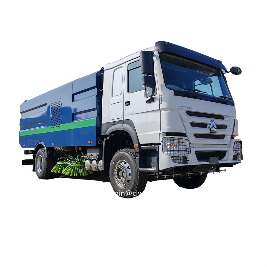 Sinotruk 12 cubic meters broom sweeper street cleaning truck,Chengli Special Automobile Co.,Ltd,Sinotruk debris collection pavement washer road broom sweeper truck