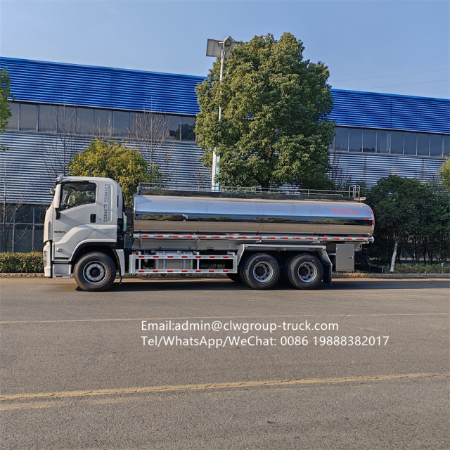 Isuzu 6x4 10 wheeler stainless steel fresh milk transport truck 20tons,Chengli Special Automobile Co.,Ltd,Isuzu 6x4  18m3 20m3 25m3  stainless steel truck mount milk tank