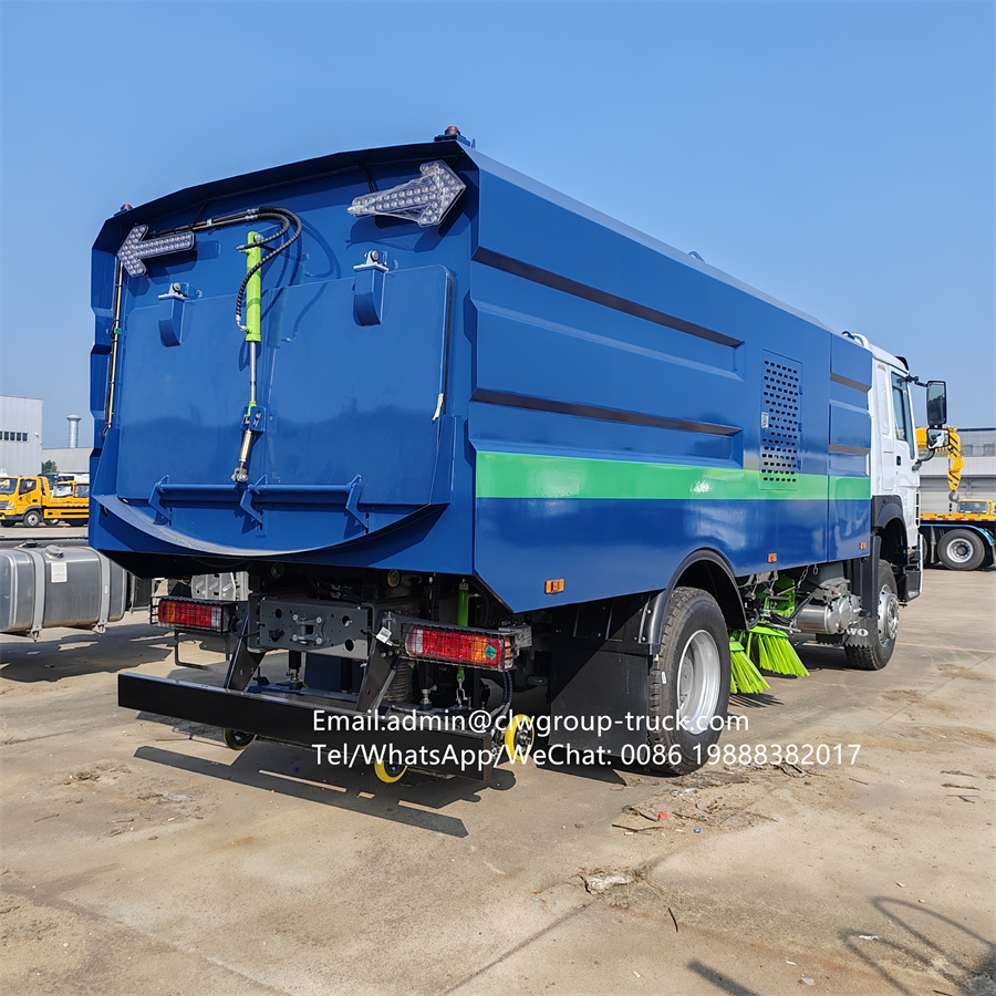 Sinotruk 12 cubic meters broom sweeper street cleaning truck,Chengli Special Automobile Co.,Ltd,Sinotruk debris collection pavement washer road broom sweeper truck