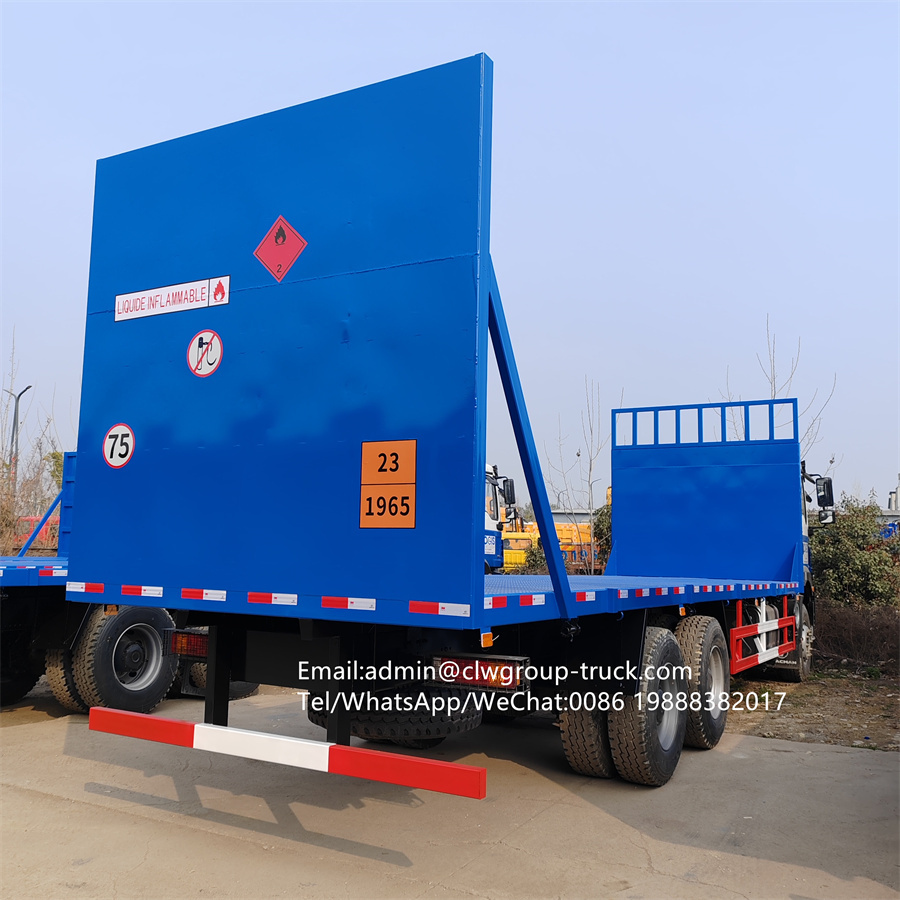 Shacman hazardous gas cylinder transportation lowbody truck,Chengli Special Automobile Co.,Ltd,Shacman lowboy gas cylinder transportation long flatbed truck