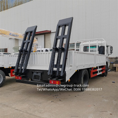 Dongfeng 6m lorry drop side hydraulic ladder flatbed truck,Chengli Special Automobile Co.,Ltd,Dongfeng 4x2 platform lorry box frame low loader flatbed truck beds