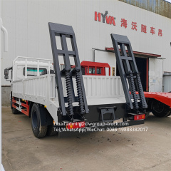 Dongfeng 6m lorry drop side hydraulic ladder flatbed truck,Chengli Special Automobile Co.,Ltd,Dongfeng 4x2 platform lorry box frame low loader flatbed truck beds