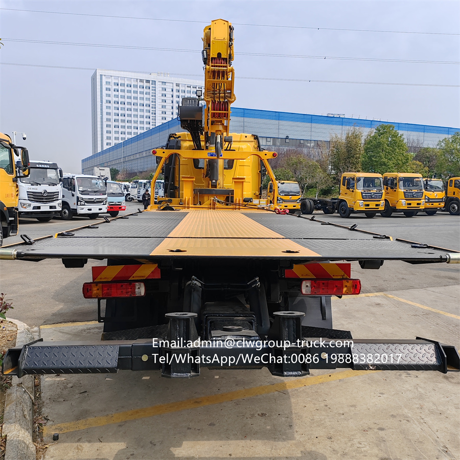 FAW 10tons wrecker towing bed winch mounted xcmg telescopic crane,Chengli Special Automobile Co.,Ltd,FAW towing platform 10tons winch flatbed truck mounted crane 8tons