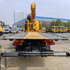 FAW 10tons wrecker towing bed winch mounted xcmg telescopic crane,Chengli Special Automobile Co.,Ltd,FAW towing platform 10tons winch flatbed truck mounted crane 8tons