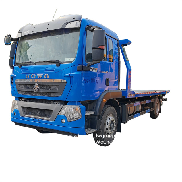 Sinotruk howo 12tons winch rollback platform tow truck wrecker,Chengli Special Automobile Co.,Ltd,Sinotruk howo 12tons low flat wrecker recovery tow truck flatbed