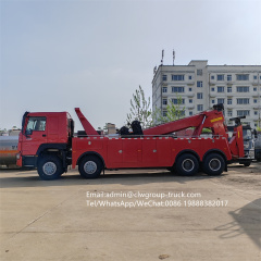 Sinotruk howo 8x4  Integrated Tow and Crane Hydraulic Lifting Wrecker Truck,Chengli Special Automobile Co.,Ltd,Sinotruk breakdown recovery hydraulic lifting rotator wrecker truck