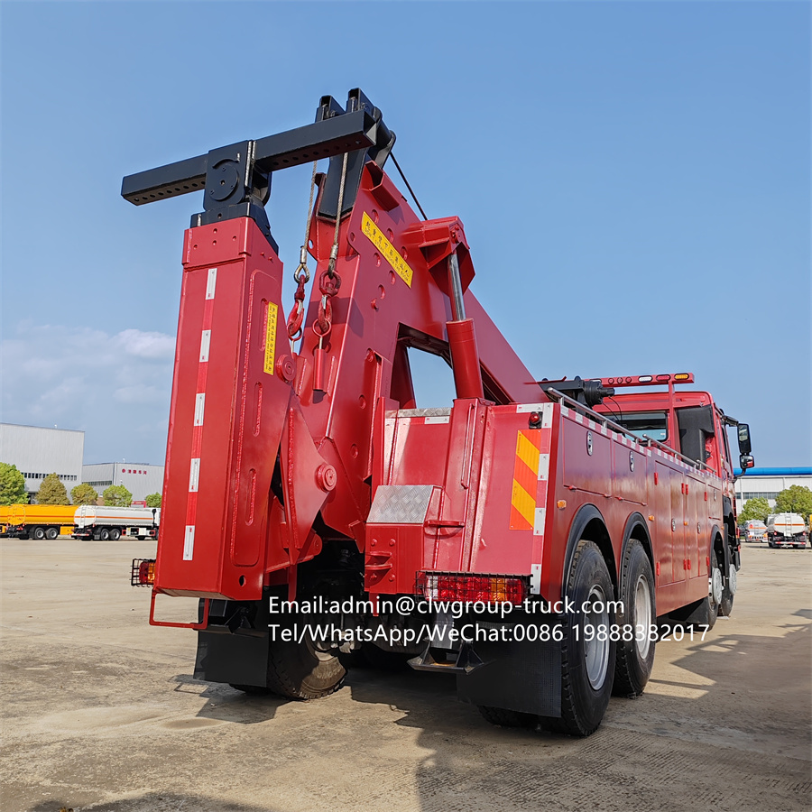 Sinotruk howo 8x4  Integrated Tow and Crane Hydraulic Lifting Wrecker Truck,Chengli Special Automobile Co.,Ltd,Sinotruk breakdown recovery hydraulic lifting rotator wrecker truck