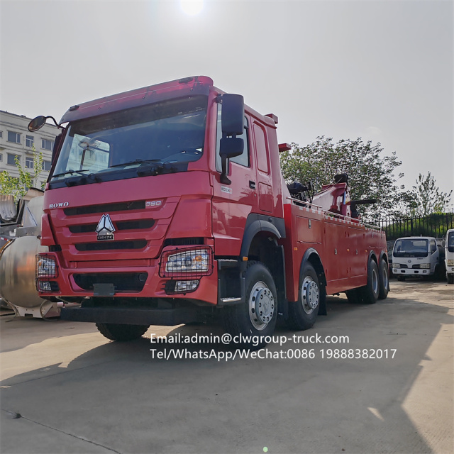 Sinotruk howo 8x4  Integrated Tow and Crane Hydraulic Lifting Wrecker Truck,Chengli Special Automobile Co.,Ltd,Sinotruk breakdown recovery hydraulic lifting rotator wrecker truck