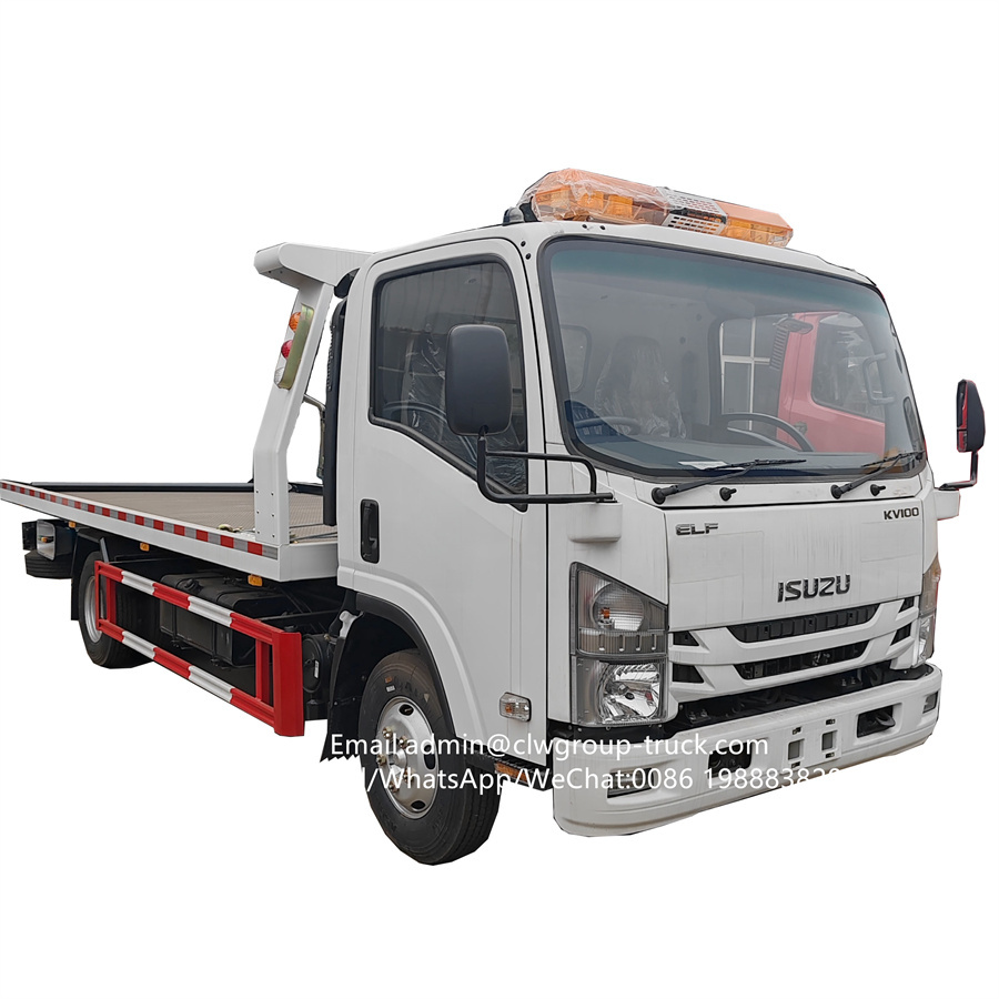Isuzu right hand drive 4ton Tow Wreckertruck Flat Bed Truck Recovery Truck Towing Truck,Chengli Special Automobile Co.,Ltd,right hand drive recovery tilting slide car lift isuzu wrecker truck