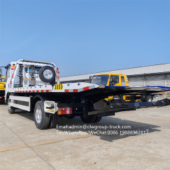 Isuzu 4 tons winch sliding tray tow truck wrecker bed 5.6m,Chengli Special Automobile Co.,Ltd,Isuzu wheel lift roll back 3.5tons tilt and slide recovery truck