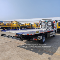 Isuzu 4 tons winch sliding tray tow truck wrecker bed 5.6m,Chengli Special Automobile Co.,Ltd,Isuzu wheel lift roll back 3.5tons tilt and slide recovery truck