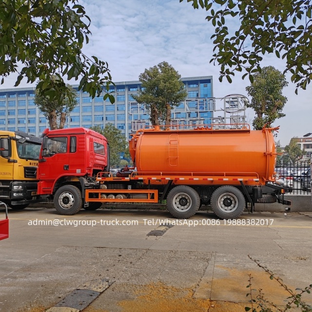 Shacman 16tons cesspit emptier mud sludge transport suction cleaning truck,Chengli Special Automobile Co.,Ltd,Shacman 16m3 vacuum truck suppliers mud suction sludge transport truck