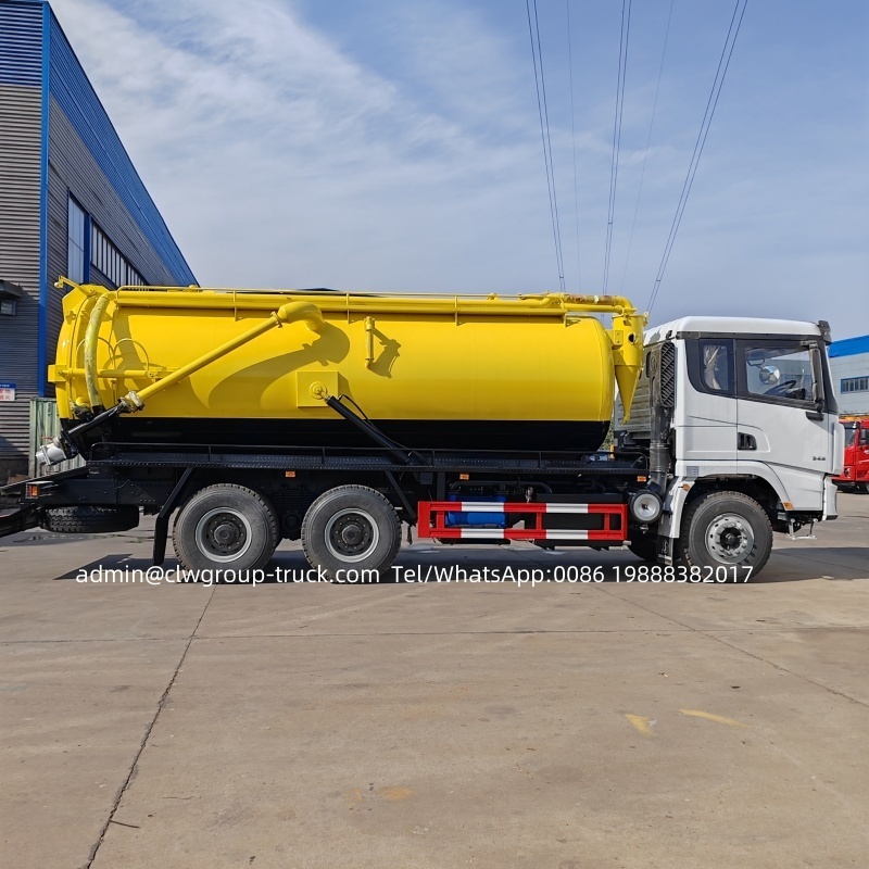 Shacman x3000 18000litres fecal suction sewage vacuum truck,Chengli Special Automobile Co.,Ltd,Shacman waste treatment fecal suction pump vacuum truck waste removal