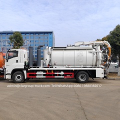 Isuzu 6 wheeler combination sewage suction and cleaning truck,Chengli Special Automobile Co.,Ltd,Isuzu 6 wheeler 14000l jetting sewage cleaner jet vacuum suction truck