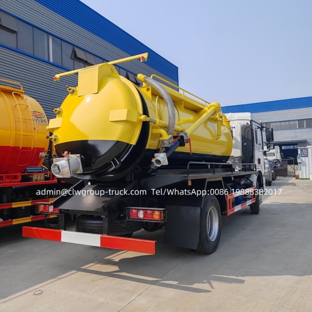 Shacman 6 wheeler 12000 14000 litres sewer drainage cesspool vacuum truck,Chengli Special Automobile Co.,Ltd,Shacman 12tons sewer suction cesspool vacuum tank truck 12000 litres