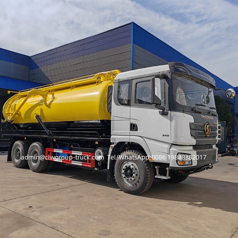 Shacman x3000 18000litres fecal suction sewage vacuum truck,Chengli Special Automobile Co.,Ltd,Shacman waste treatment fecal suction pump vacuum truck waste removal