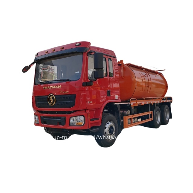 Shacman 16tons cesspit emptier mud sludge transport suction cleaning truck,Chengli Special Automobile Co.,Ltd,Shacman 16m3 vacuum truck suppliers mud suction sludge transport truck