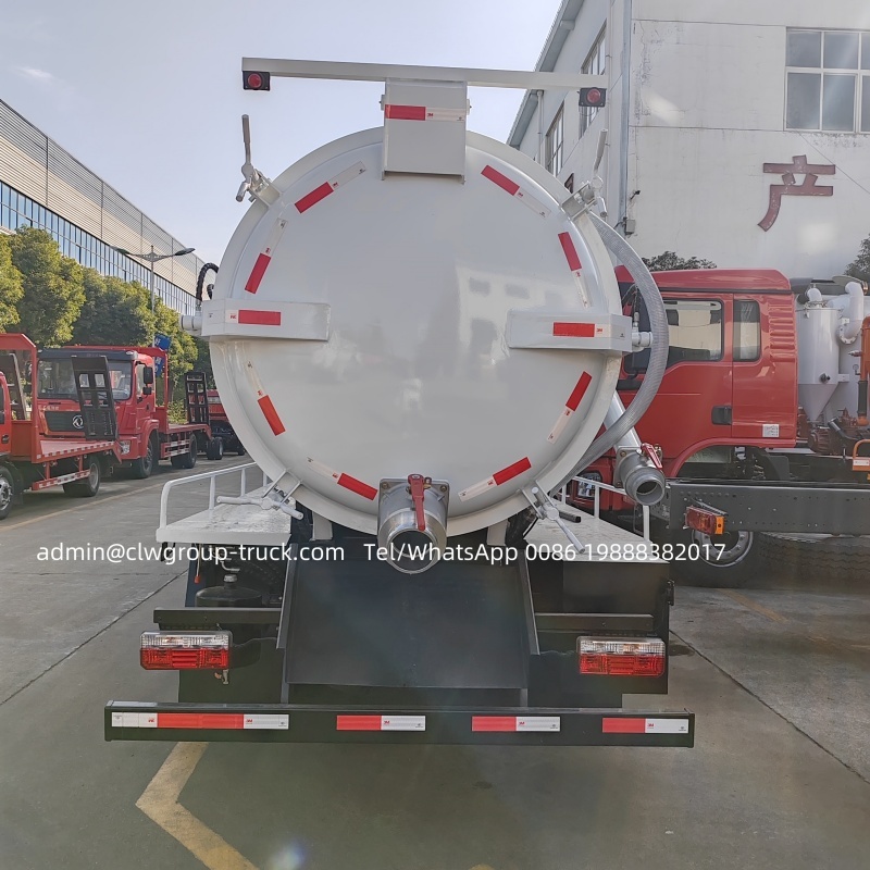 Dongfeng 8000l vacuum sewage suction truck,Chengli Special Automobile Co.,Ltd,Dongfeng 4x2 8m3 sewage collector waste removal vacuum truck for sale