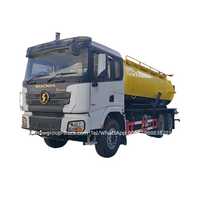 Shacman x3000 18000litres fecal suction sewage vacuum truck,Chengli Special Automobile Co.,Ltd,Shacman waste treatment fecal suction pump vacuum truck waste removal