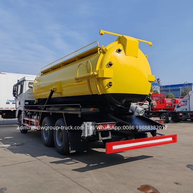 Shacman x3000 18000litres fecal suction sewage vacuum truck,Chengli Special Automobile Co.,Ltd,Shacman waste treatment fecal suction pump vacuum truck waste removal