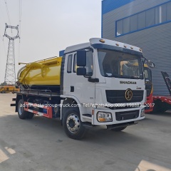 Shacman 6 wheeler 12000 14000 litres sewer drainage cesspool vacuum truck,Chengli Special Automobile Co.,Ltd,Shacman 12tons sewer suction cesspool vacuum tank truck 12000 litres