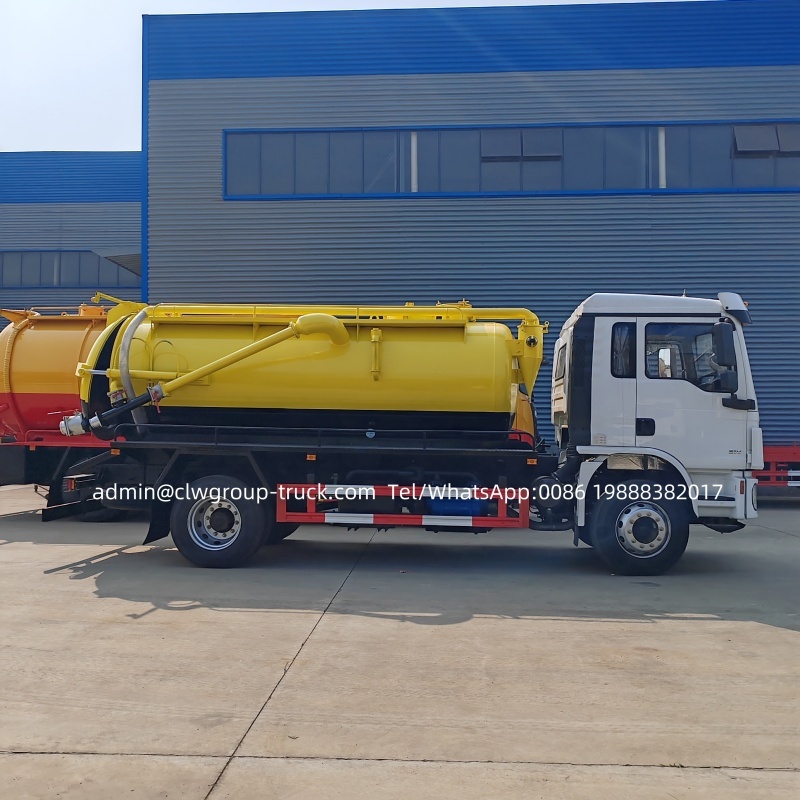 Shacman 6 wheeler 12000 14000 litres sewer drainage cesspool vacuum truck,Chengli Special Automobile Co.,Ltd,Shacman 12tons sewer suction cesspool vacuum tank truck 12000 litres