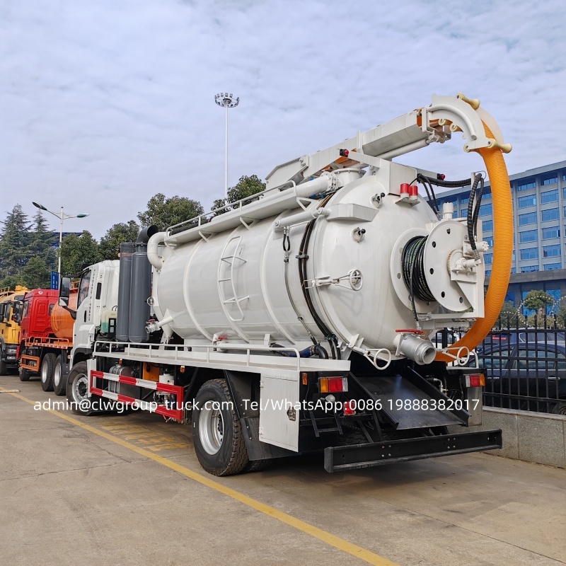 Isuzu 6 wheeler combination sewage suction and cleaning truck,Chengli Special Automobile Co.,Ltd,Isuzu 6 wheeler 14000l jetting sewage cleaner jet vacuum suction truck