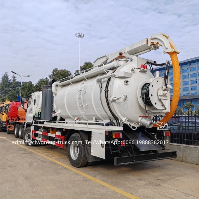 Isuzu 6 wheeler combination sewage suction and cleaning truck,Chengli Special Automobile Co.,Ltd,Isuzu 6 wheeler 14000l jetting sewage cleaner jet vacuum suction truck