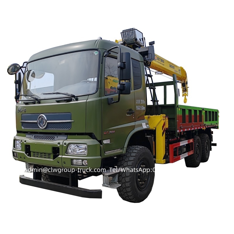 Dongfeng 6x4 10 wheeler 14tons truck and crane,Chengli Special Automobile Co.,Ltd,Dongfeng 10 wheeler 14tons capacity boom mobile truck and crane 12tons