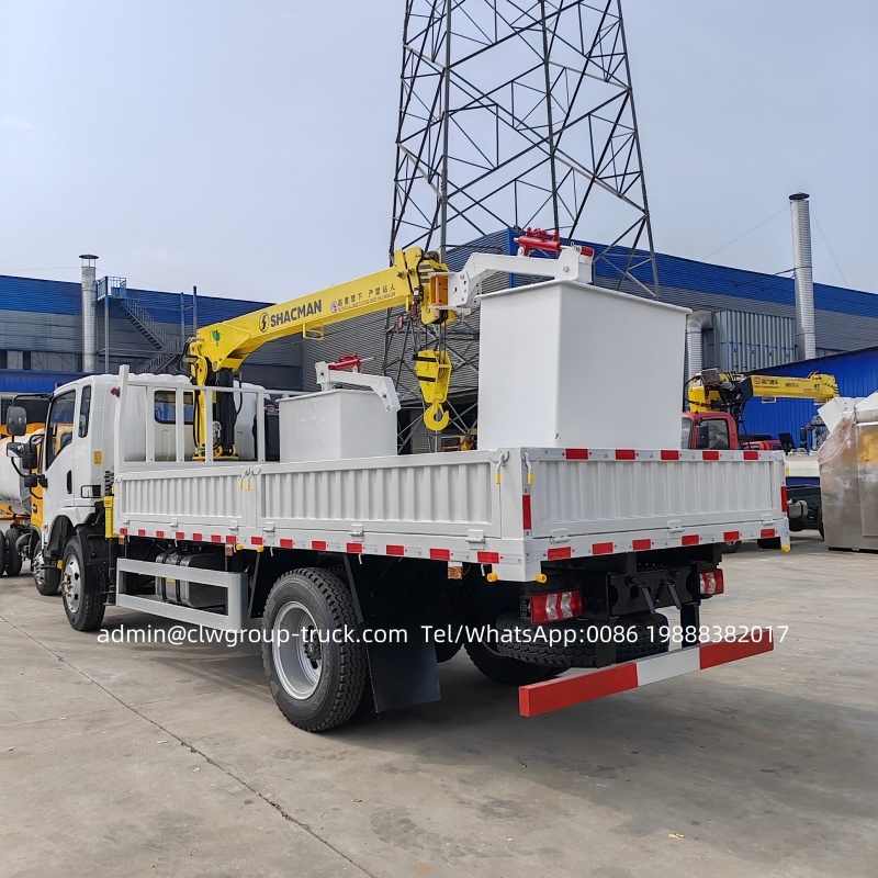 Shacman 4x4 4x2 5tons telescopic boom bucket truck crane,Chengli Special Automobile Co.,Ltd,Shacman boom lift mounted 5tons dump tipper bucket truck crane