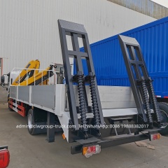 Isuzu flatbed knuckle boom mounted aluminum alloy box truck,Chengli Special Automobile Co.,Ltd,Isuzu folding knuckle lorry mounted xcmg flatbed crane truck 4tons