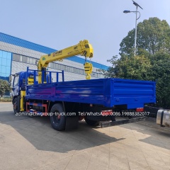 Dongfeng 5 tons hydraulic arm telescopoic boom truck,Chengli Special Automobile Co.,Ltd,Dongfeng 4x2 4x4 6 wheeler 5 tons hydraulic arm box truck crane