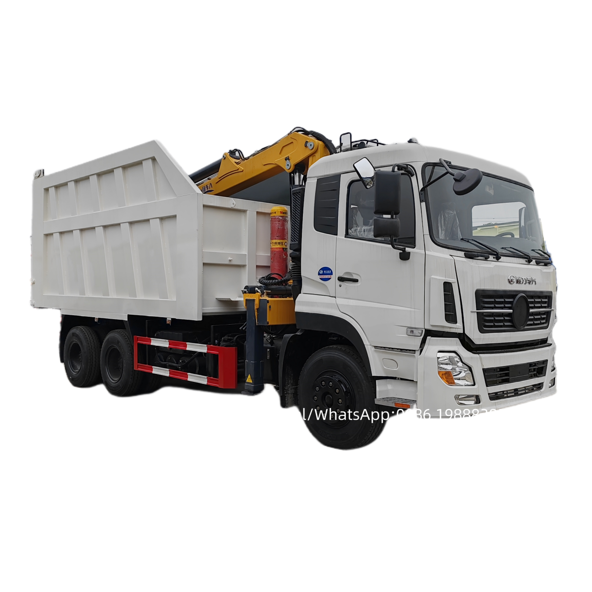 CLW heavy duty knuckle boom tipper truck with gripper for iron scrap,Chengli Special Automobile Co.,Ltd,CLW dump tipper box with knuckle bom gripper folding truck crane
