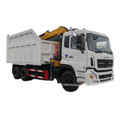 CLW heavy duty knuckle boom tipper truck with gripper for iron scrap,Chengli Special Automobile Co.,Ltd,CLW dump tipper box with knuckle bom gripper folding truck crane