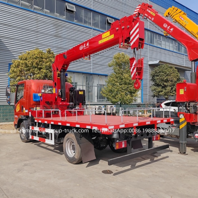 Sinotruk homan small hydraulic crane truck flat bed 3 tons for sale,Chengli Special Automobile Co.,Ltd,Sinotruk homan 2tons 3 tons mini lifting small mobile crane 3 tons